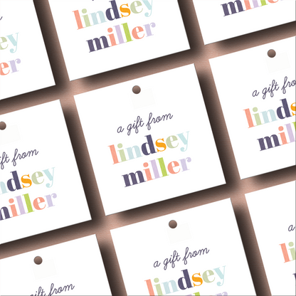 "A Gift From" Rainbow Tags or Stickers