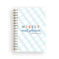 Weekly Meal Planner & Shopping List Notebook - Gingham