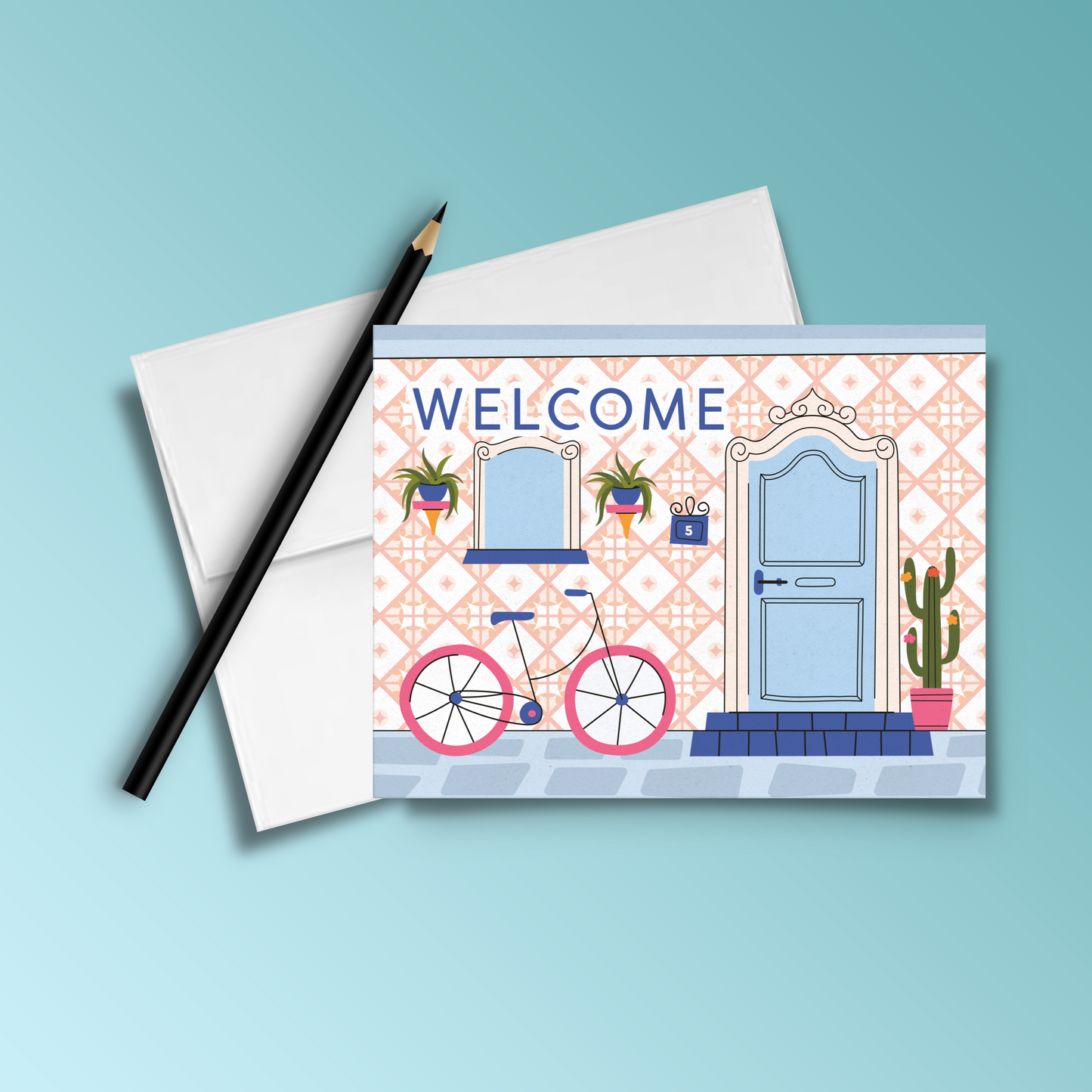 Welcome Home Bicycle Card