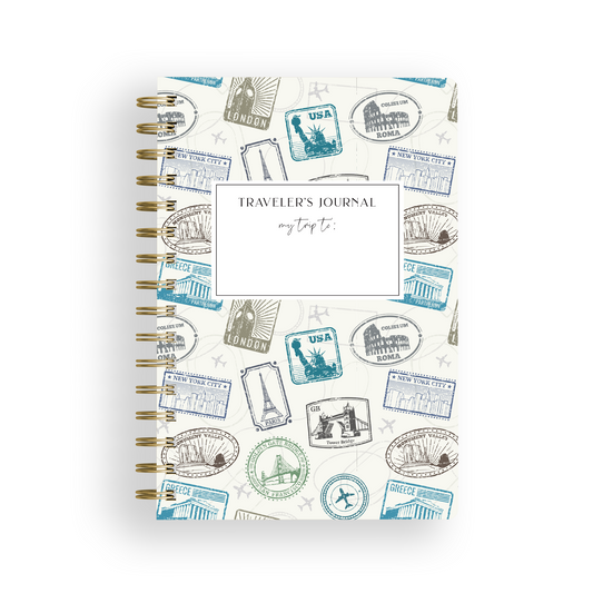 Traveler's Journal, Vacation Diary - Passport Stamps