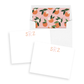 Pink with Oranges Monogram Personalized Stationery Set of 12