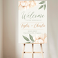 Peony with Greenery Welcome Sign