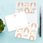 Rainbow Nursery Baby Shower Personalized Stationery Set of 12