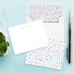 Rainbow Baby Shower Rain Nursery Personalized Stationery Set of 12