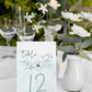 Ocean Watercolor Tented Table Numbers