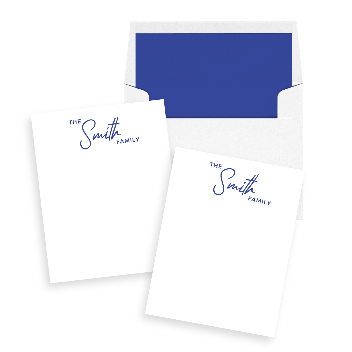 Family Script Personalized Stationery Set of 12