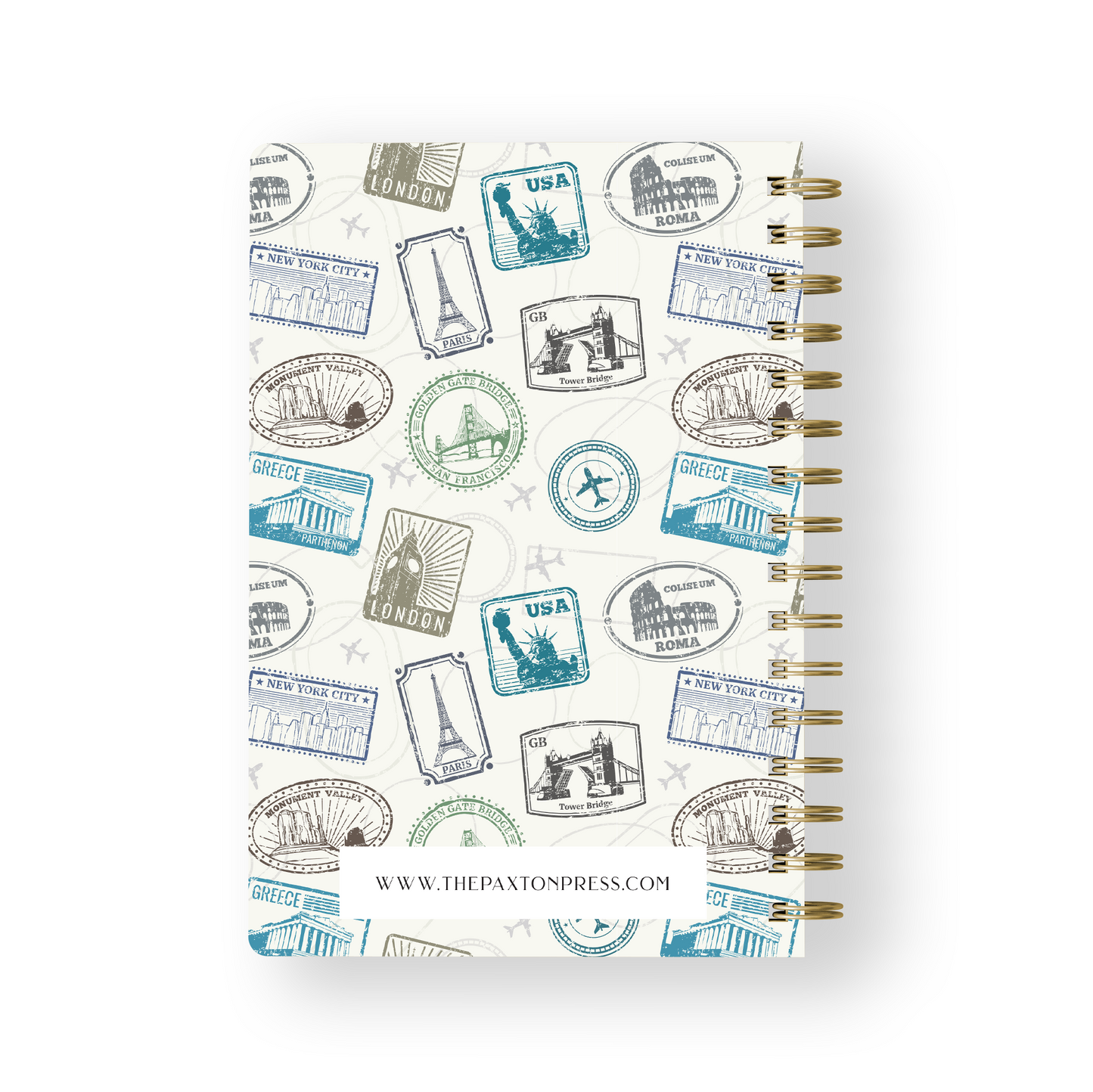 Traveler's Journal, Vacation Diary - Passport Stamps