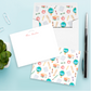 Teacher watercolor pattern Classroom Personalized Stationery Set of 12