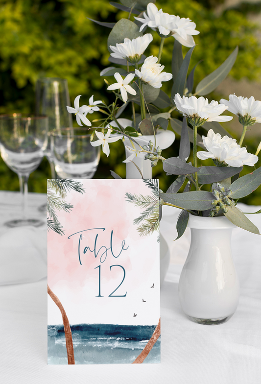 Palm Breeze Tented Table Numbers