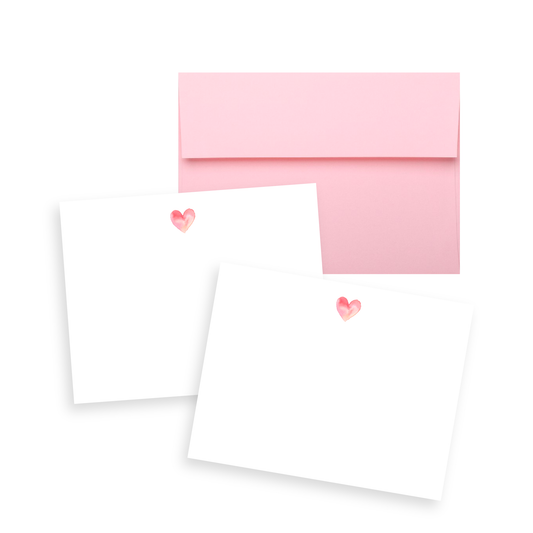 Valentine's Heart Stationery Set of 12