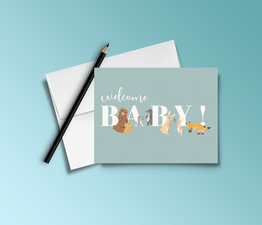 Welcome Baby - Baby Shower Card