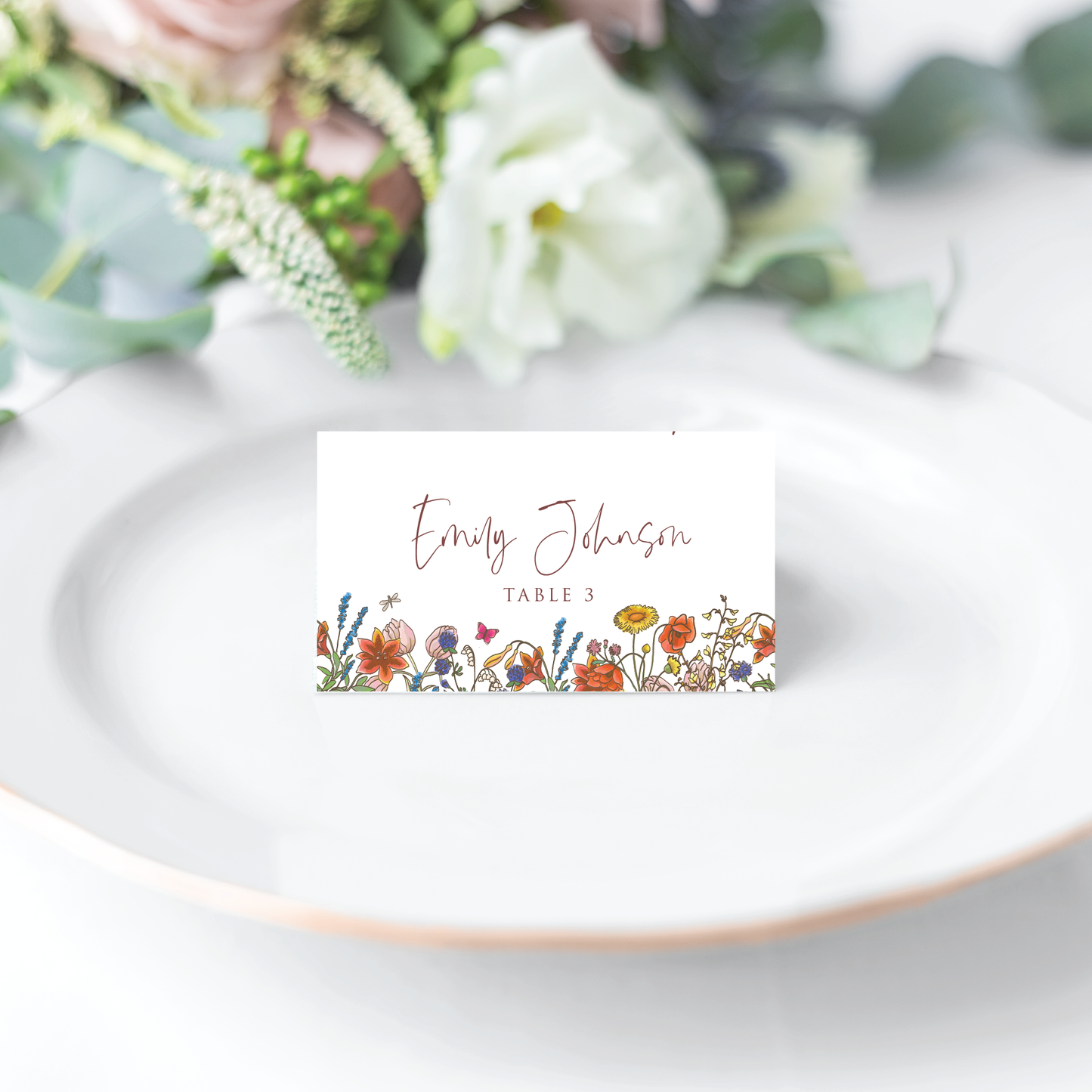 Summer Wildflower Place Cards
