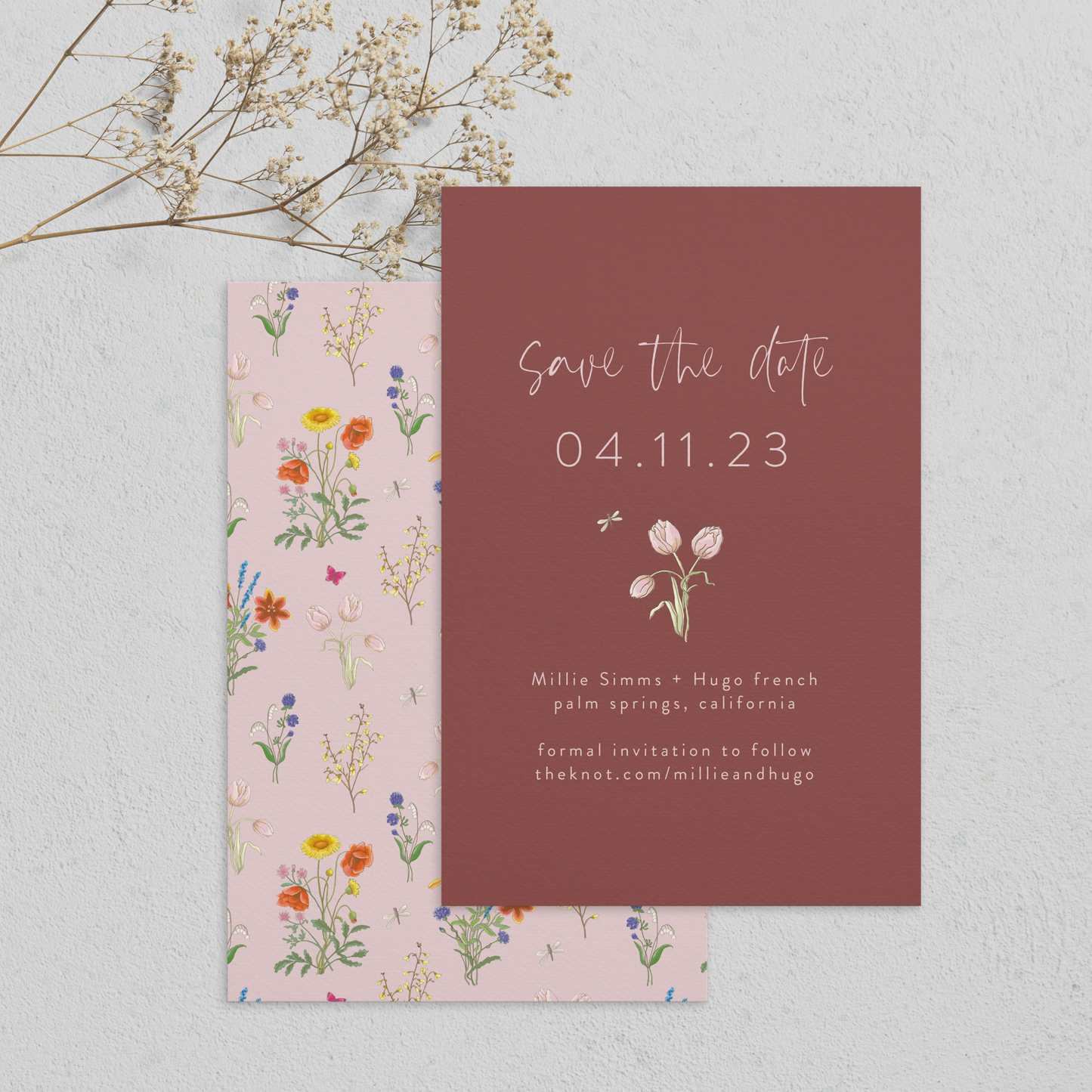 Summer Wildflower Wedding Save the Date
